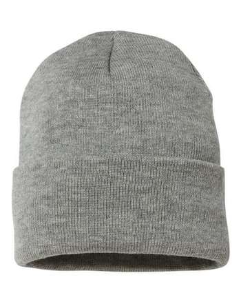 Photo of Fleece Lined 12" Cuffed Beanie - Sportsman - Heather Grey - view 1