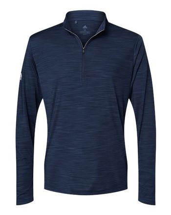 Photo of Lightweight Mélange Quarter-Zip Pullover - Adidas - Collegiate Navy Melange - view 2