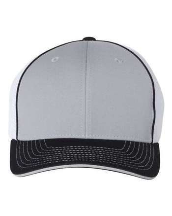 Photo of Fitted Pulse Sportmesh with R-Flex Cap - Richardson - Grey/ White/ Black Tri - view 3