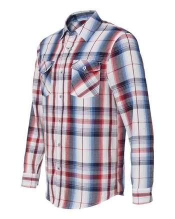 Photo of Long Sleeve Plaid Shirt - Burnside - Red - view 2