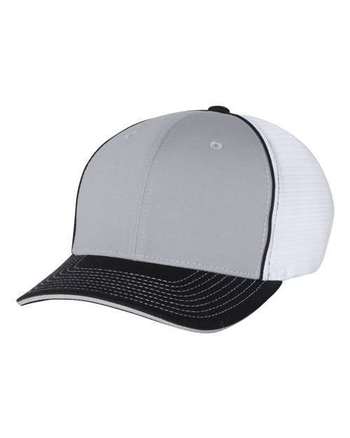 Photo of Fitted Pulse Sportmesh with R-Flex Cap - Richardson - Grey/ White/ Black Tri - view 2