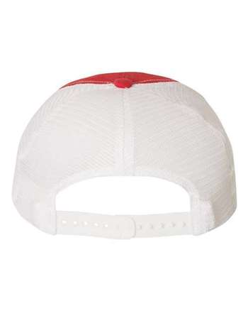 Photo of Garment-Washed Trucker Cap - Richardson - Red/ White - view 1