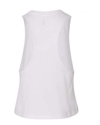 Photo of Women's Racerback Cropped Tank - BELLA + CANVAS - Solid White Blend - view 1