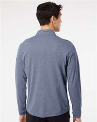 Photo de Pullover léger à col zippé quart de longueur - Adidas - Collegiate Navy Heather/ Carbon - vue 4