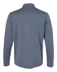 Photo de Pullover léger à col zippé quart de longueur - Adidas - Collegiate Navy Heather/ Carbon - vue 2