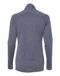 Photo de Pull à glissière quart zippé pour femme léger - Adidas - Collegiate Navy Heather/ Carbon - vue 2