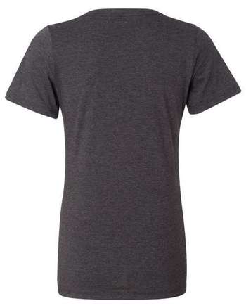 Photo of Women's Relaxed Heather CVC V-Neck Tee - BELLA + CANVAS - Dark Grey Heather - view 2