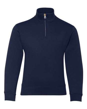Photo de Nublend® Sweat-shirt Jeunesse à Col Montant Zippé à Quart de Tour - JERZEES - J. Navy - vue 3