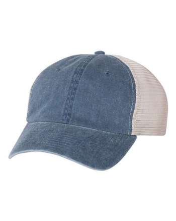Photo de Pigment-Dyed Trucker Cap - Sportsman - Navy/ Stone - vue 3