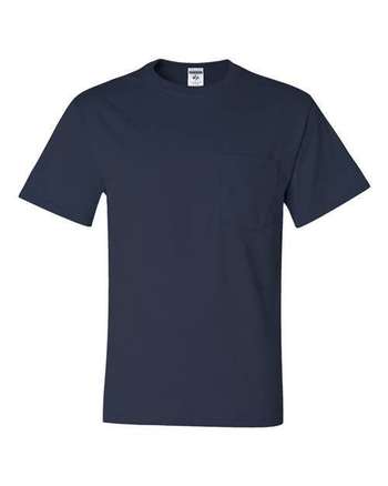 Photo de Dri-Power® T-Shirt 50/50 avec Poche - JERZEES - J. Navy - vue 3