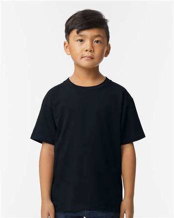 Photo de T-shirt mi-lourd pour jeunes Softstyle® - Gildan - Pitch Black - vue 6