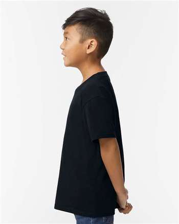 Photo de T-shirt mi-lourd pour jeunes Softstyle® - Gildan - Pitch Black - vue 5
