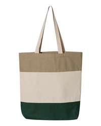 Photo de 11L Tote Tricolore - Q-Tees - Forest/ Natural/ Khaki - vue 2