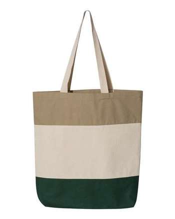 Photo de 11L Tote Tricolore - Q-Tees - Forest/ Natural/ Khaki - vue 2