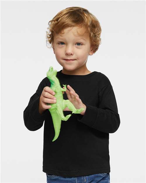 Photo de Tee à manches longues en jersey fin pour tout-petit - Rabbit Skins - Noir - vue 6