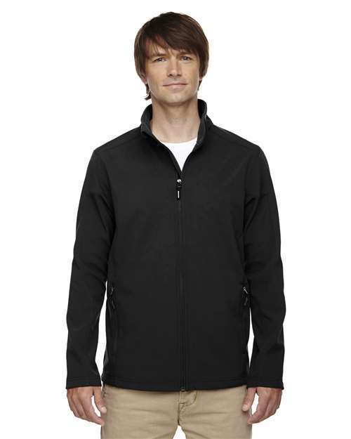 Photo of Tall Cruise Two-Layer Fleece Bonded Soft Shell Jacket - CORE365 - Black - view 4