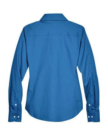 Photo of Women's Crown Collection® Oxford Woven Dress Shirt - Devon & Jones - French Blue - view 1