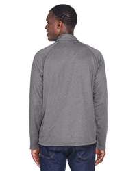 Photo of Stretch Tech-Shell® Compass Quarter-Zip Pullover - Devon & Jones - Dark Grey Heather - view 3