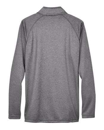 Photo of Stretch Tech-Shell® Compass Quarter-Zip Pullover - Devon & Jones - Dark Grey Heather - view 1