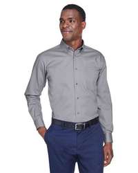 Photo of Easy Blend™ Long Sleeve Twill Shirt - Harriton - Dark Grey - view 5