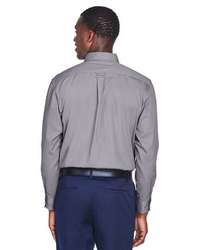 Photo of Easy Blend™ Long Sleeve Twill Shirt - Harriton - Dark Grey - view 3