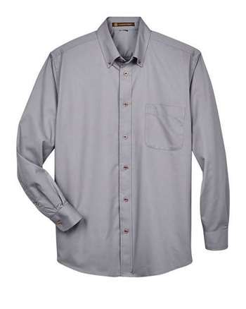 Photo of Easy Blend™ Long Sleeve Twill Shirt - Harriton - Dark Grey - view 2