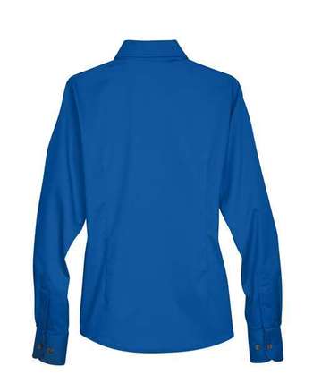 Photo of Women's Easy Blend™ Long Sleeve Twill Dress Shirt with Stain-Release - Harriton - French Blue - view 1