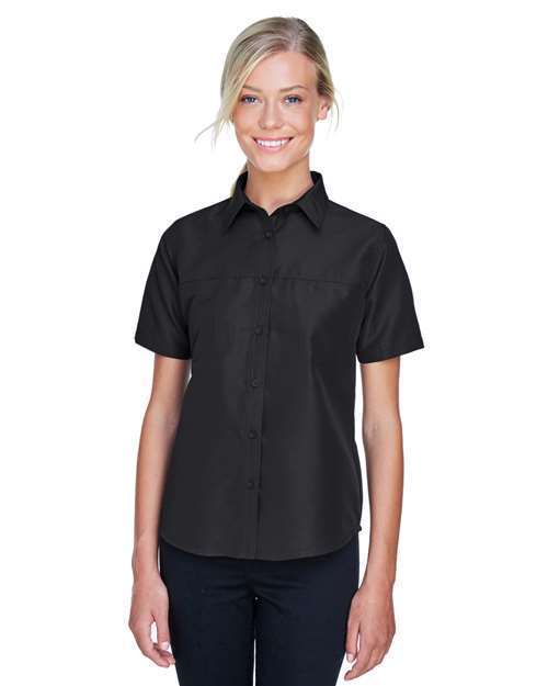 Photo of Women's Key West Short Sleeve Performance Staff Shirt - Harriton - Black - view 3