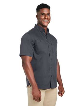 Photo of Advantage IL Short Sleeve Work Shirt - Harriton - Dark Charcoal - view 5