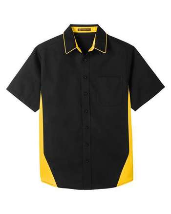 Photo of Flash IL Colorblock Shirt - Harriton - Black/ Sunray Yellow - view 3