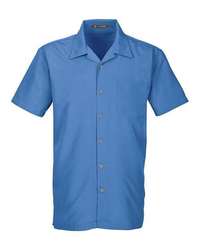 Photo of Barbados Textured Camp Shirt - Harriton - POOL BLUE - view 2