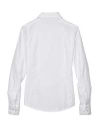 Photo of Women's Long Sleeve Oxford Dress Shirt - Harriton - White - view 1