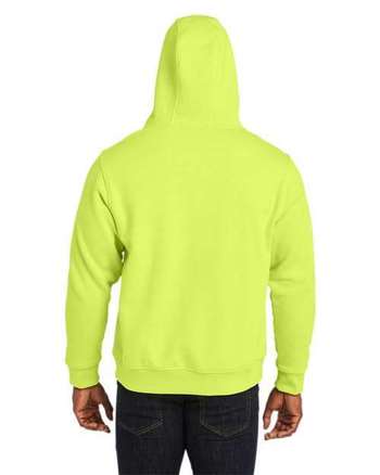 Photo of Tall ClimaBloc™ Lined Heavyweight Hooded Sweatshirt - Harriton - Safety Yellow - view 4