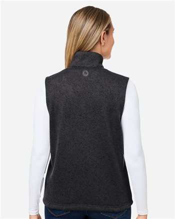 Photo of Women's Drop Line Fleece Vest - Marmot - Black Heather - view 4