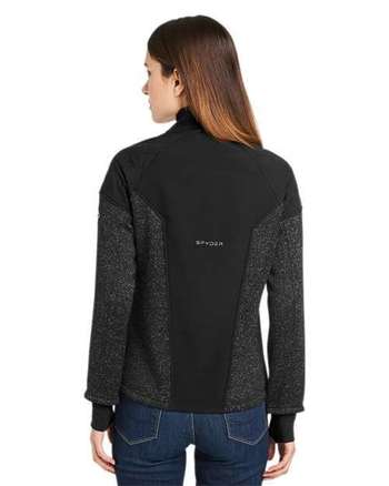 Photo of Women's Passage Sweater Jacket - Spyder - Black Powder/ Black - view 3