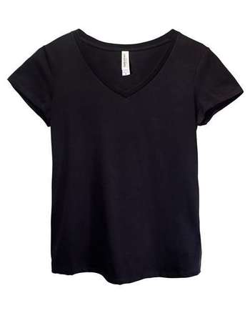 Photo of Women's Ultimate CVC V-Neck T-Shirt - Threadfast Apparel - Black - view 1
