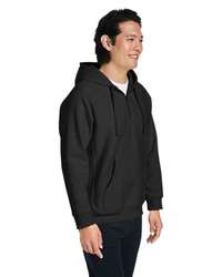 Photo of Zone HydroSport™  Heavyweight Quarter-Zip Pullover Hooded Sweatshirt - Team 365 - Black - view 5