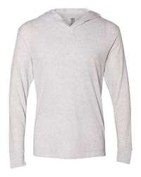 Photo of Triblend Hooded Long Sleeve Pullover - Next Level - Heather White - view 3