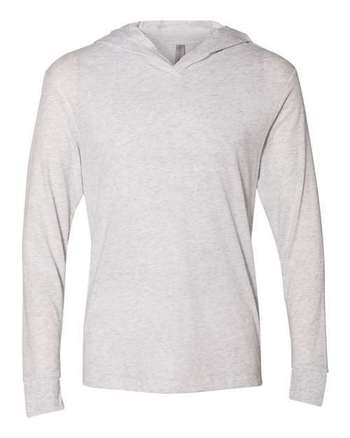 Photo of Triblend Hooded Long Sleeve Pullover - Next Level - Heather White - view 3