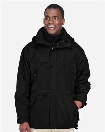 Photo of 3-in-1 Parka with Dobby Trim - North End - Black - view 5
