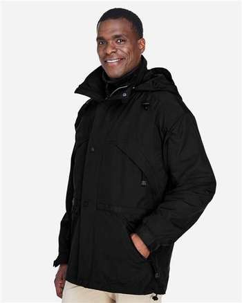 Photo of 3-in-1 Parka with Dobby Trim - North End - Black - view 4