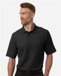 Photo of Men's Maverick CVC Pique Polo - Harriton - Black - view 6
