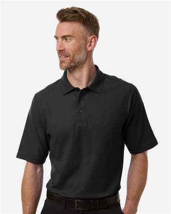 Photo of Men's Maverick CVC Pique Polo - Harriton - Black - view 6