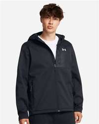 Photo of ColdGear® Infrared Shield 2.0 Hooded Jacket - Under Armour - Black/ White - view 4
