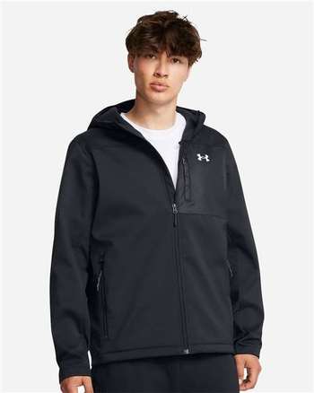 Photo of ColdGear® Infrared Shield 2.0 Hooded Jacket - Under Armour - Black/ White - view 4