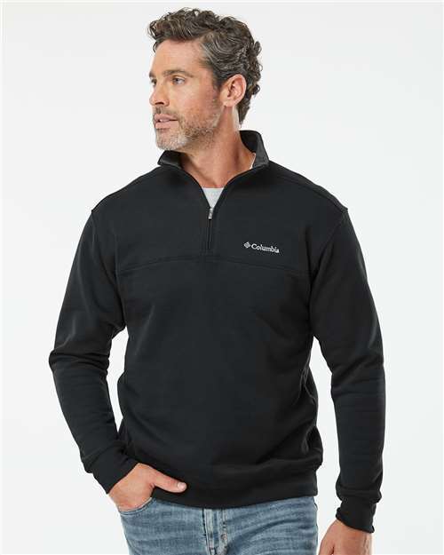 Photo of Men's Hart Mountain™ Half-Zip Sweatshirt - Columbia - Black - view 6