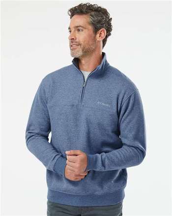 Photo of Men's Hart Mountain™ Half-Zip Sweatshirt - Columbia - Carbon Heather - view 6