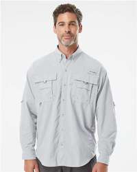 Photo of Men's PFG Bahama™ II Long Sleeve Shirt - Columbia - Cool Grey - view 6