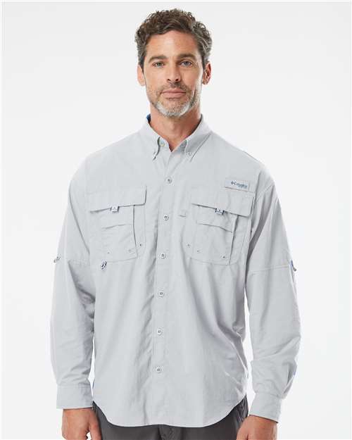 Photo of Men's PFG Bahama™ II Long Sleeve Shirt - Columbia - Cool Grey - view 6