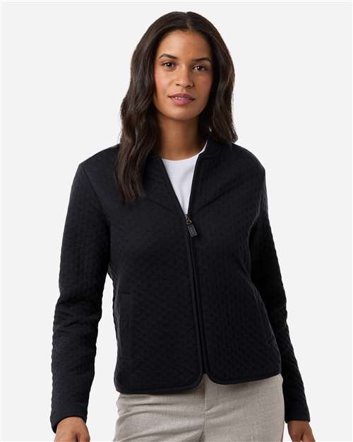Photo de Veste à fermeture éclair complète texturée pour femmes Berkeley - Devon & Jones - Noir - vue 6